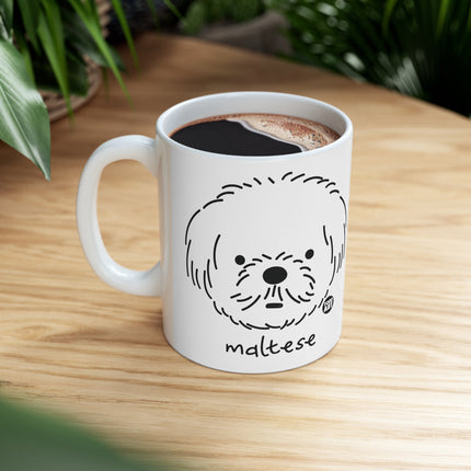 Dog Breeds Maltese Ceramic Mug