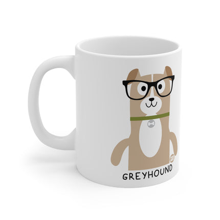 Bow Wow Meow Greyhound Ceramic Mug