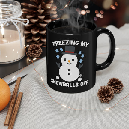 Freezing My Balls Off Snowman Christmas Mug