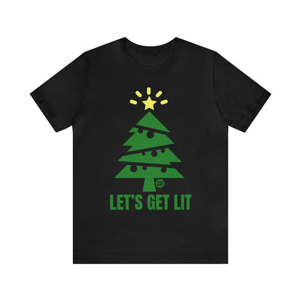 Let's Get Lit Xmas Tree Unisex Tee