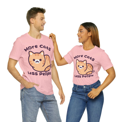 More Cats Less People Unisex Short Sleeve Tee