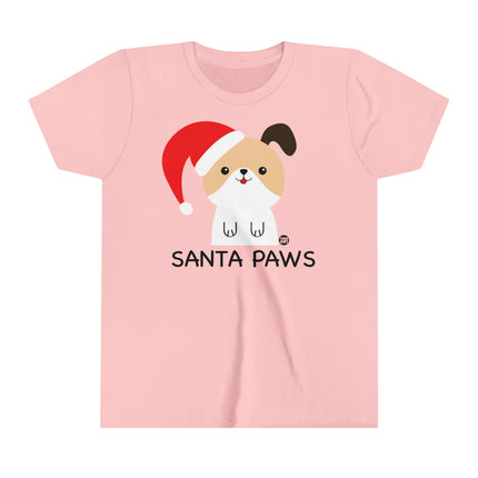 Santa Paws Dog Kids Short Sleeve Tee