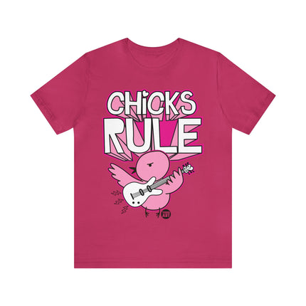 Chicks Rule Guitar Unisex Tee