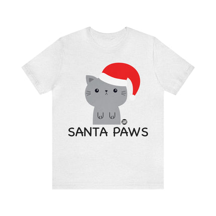 Santa Paws Cat Christmas Unisex Tee