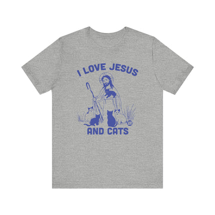 I Love Jesus and Cats Tee