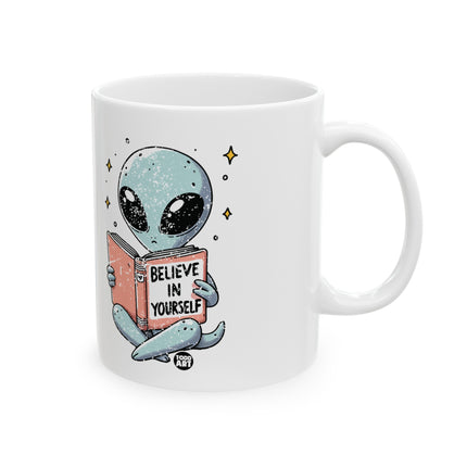 Believe in Yourself Alien Coffee Mug