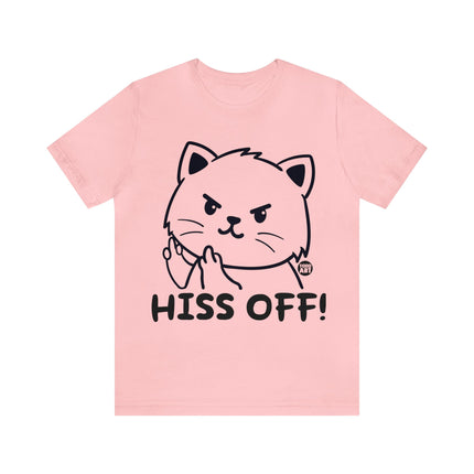 Hiss Off Cat Unisex Short Sleeve Tee