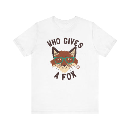 Funny "WHO GIVE A FOX" Animal Tee Shirt