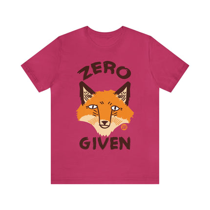 Zero Fox Given Unisex Short Sleeve Tee