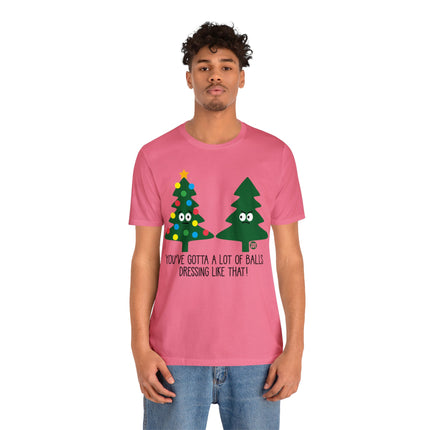 Whole Lotta Balls Christmas Tree Unisex Tee