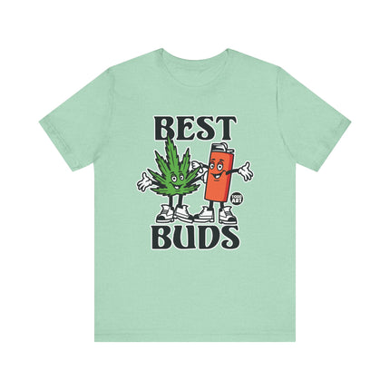 Best Buds Pot and Lighter Tee, Funny 420 Pot leaf and Lighter Shirt