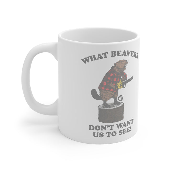 Beaver Chainsaw Ceramic Mug