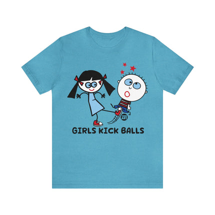 Girls Kick Balls Unisex Short Sleeve Tee