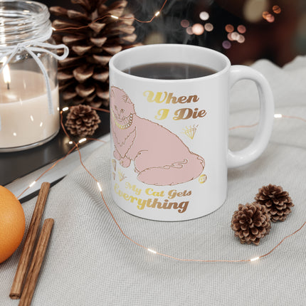 Cat Gets Everything Ceramic Mug