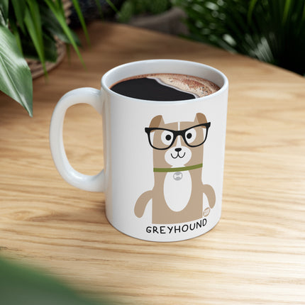 Bow Wow Meow Greyhound Ceramic Mug