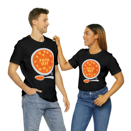 Alphabet Soup Fuck Off Unisex Short Sleeve Tee