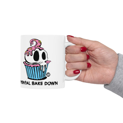 Mental Bake Down Coffee Mug, Funny Cupcake Coffee Mug