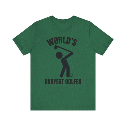 Funny "World's Okayest Golfer" Tee Shirt