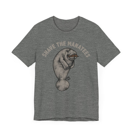 Funny "SHAVE THE MANATEES" Tee Shirt