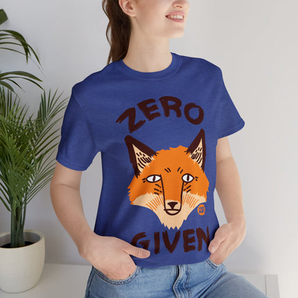 Zero Fox Given Unisex Short Sleeve Tee