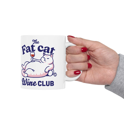 Fat Cat Wine Club Ceramic Coffee Mug