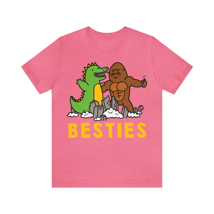 Besties Godzilla and King Kong Unisex Tee