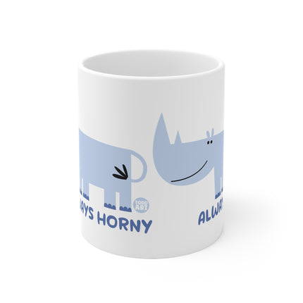 Always Horny Rhino Ceramic Mug