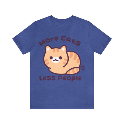 More Cats Less People Unisex Short Sleeve Tee