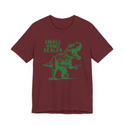 Funny "SMALL ARMS DEALER" Dino Tee Shirt