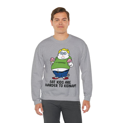 Fat Kids Are Harder to Kidnap Crewneck Sweatshirt