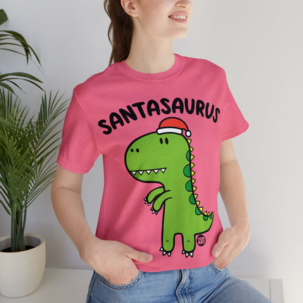 Santasaurus Dinosaur Christmas Unisex Tee