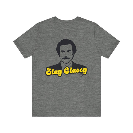 Funny "Stay Classy" Ron Burgandy Tee Shirt