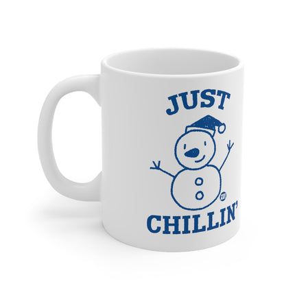 Just Chillin Snowman Christmas Ceramic Mug