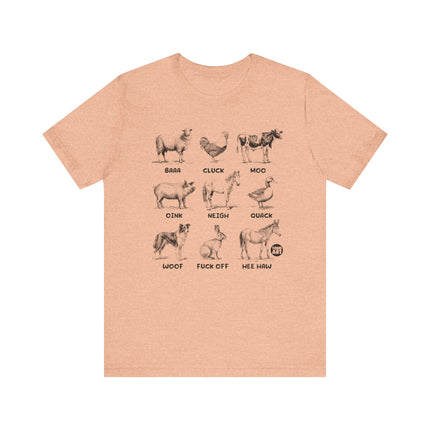 Farm Animal Sounds Adult Humor Tshirt