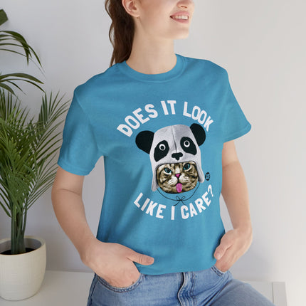 Does It Look Like I Care Cat Unisex Tee