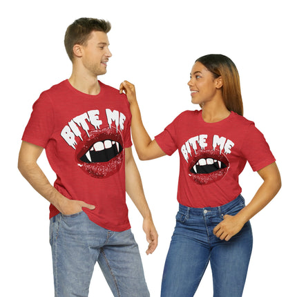 Bite Me Vampire Teeth Unisex Tee