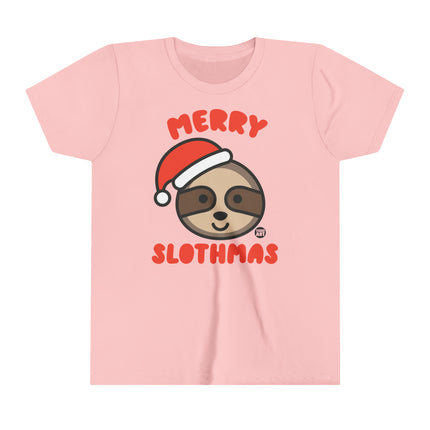 Merry Slothmas Kids Short Sleeve Tee