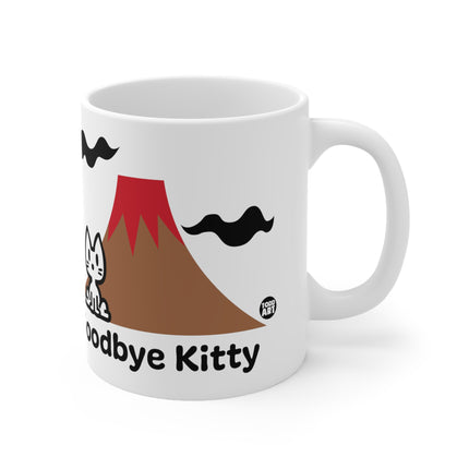 Goodbye Kitty Volcano Ceramic Mug