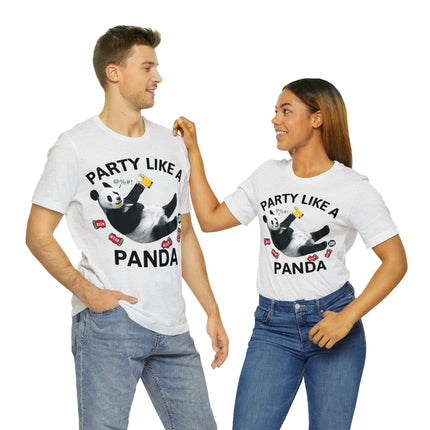 Party Like a Panda Unisex Short Sleeve Tee