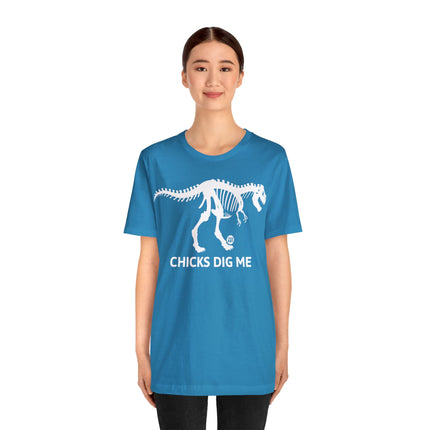 Chicks Dig Me Dinosaur Unisex Tee