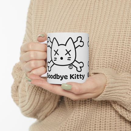 Goodbye Kitty Skull And Crossbones Ceramic Mug