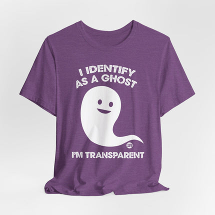 Identify As Ghost Transparent Tshirt