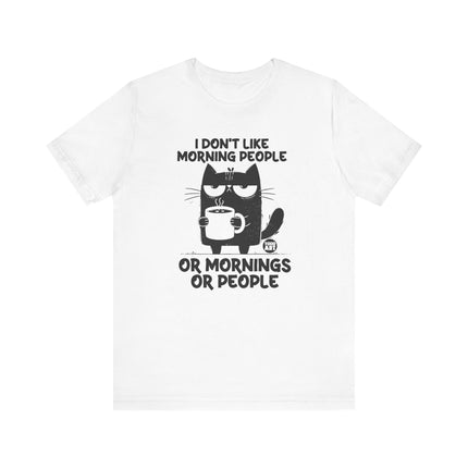 Don't Like Mornings Cat Tshirt