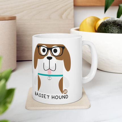 Bow Wow Meow Basset Hound Ceramic Mug