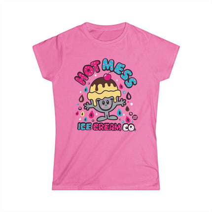 Hot Mess Ice Cream Womens Softstyle Tee