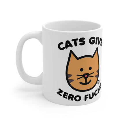 Cats Give Zero Fucks Ceramic Mug