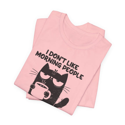 Don't Like Mornings Cat Tshirt