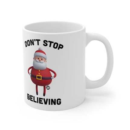 Don't Stop Believing Santa Ceramic Mug