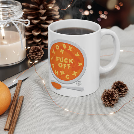 Alphabet Soup Fuck Off Ceramic Mug