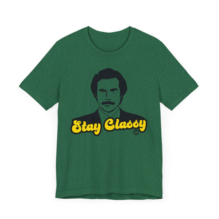 Funny "Stay Classy" Ron Burgandy Tee Shirt